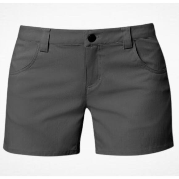 Flylow Life Short Womens Sz 12 Green Gray UPF 50+ Hiking Activewear Stretch $75 - Picture 4 of 16